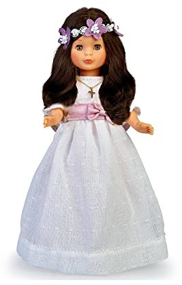 Nancy - Erstkommunion Kollektion, Puppe zur Erstkommunion gekleidet mit Blumenkranz, blond, mit weißem Kleid, zum Verschenken, Neuauflage 2023, Famosa (NAL01000)