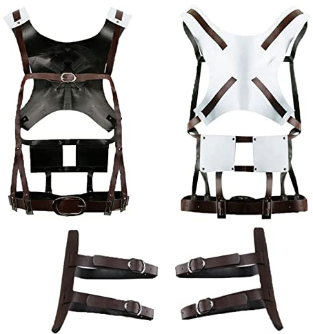 nezababy Anime Cosplay Harness Mantel Umfrage Corps Gürtel Leder Kostüm Cape Recon Hookshot PU Riemen Halloween Requisiten