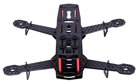 250-mm-Quadcopter-FPV-Flugzeug-Drohnenrahmen-Kit mit X-Struktur – Kohlefaser und Glasfaser, Geeignet für Mini-4-Achsen-FPV-Drohnen, Hochgeschwindigkeitsrennen (Kohlefasermuster) Quadrocopter Rahmen