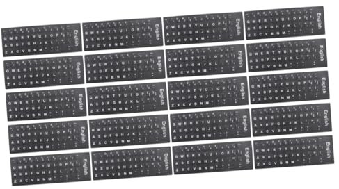 PartyKindom 20 STK Tastaturaufkleber Tastaturbelegung Tastatur Buchstaben Ersatz Aufkleber Englisch Computertastaturen Aufkleber Für Tastaturtasten Student Russland Weiß PVC Universal-