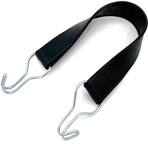 Gummispannband 2 Haken für Rollbehälter Spanngurt 52cm lang dehnbar 40mm breit