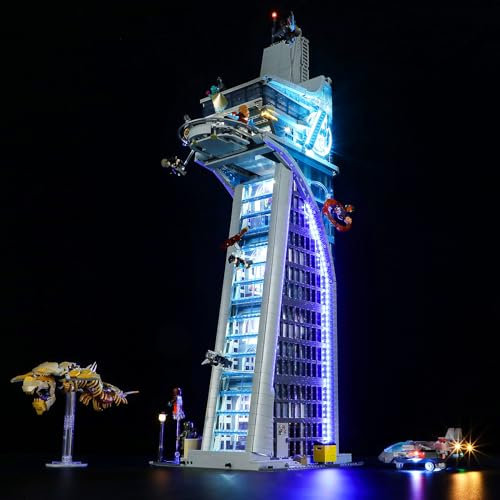 YEABRICKS LED Licht für Lego-76269 Marvel Avengers Tower Bausteine Modell (Lego Set Nicht enthalten)