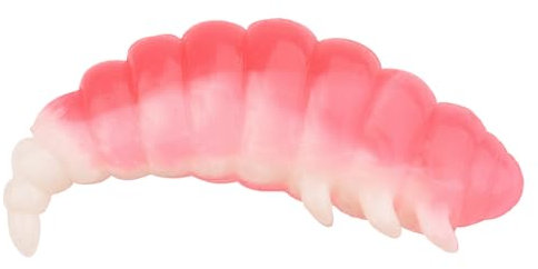 Trout Master Fat Camola 40mm - 8 künstliche Bienenmaden, Farbe:Pink/White