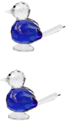 Cabilock 2stücke Dekorative Glasvogel Skulptur Handgefertigtes Ornament Für Wohn Und Schlafzimmer Leichte Tischdekoration Im Eleganten Als Für Freunde Und Familie
