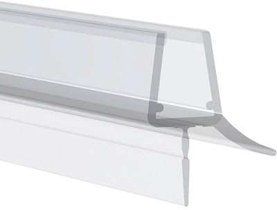 Gedotec Duschtürdichtung 135° | 1 Stück | Glasbodendichtung mit seitlicher Duschlippe | Länge: 900 mm | Duschdichtung 6 mm - 8 mm | Türbodendichtung PVC wasserabweisend | Duschkabine Dichtung Duschtür