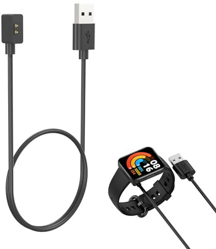 Magnétique Chargeur Montre Connectée,Compatible avec Watch 2 lite,Redmi watch2/3/Horloge 2/Smart band Pro,Xiaomi band7 pro/poco watch/watch lite2,avec 1M Câble de Chargement USB pour Montre,Noir