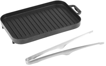 Fire-Maple Sunflower Camping Griddle Plate with Stainless Steel Tongs Compact Aluminium Alloy Mini Grill Pan Set - Portable Gas Heating Kit for Outdoor and Indoor Use