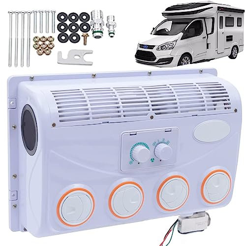 ZDHFFFUK Car Electric RV Rooftop Air Conditioner,12V/24V DC Electric Air Conditioner, RV Truck Excavator Engineering Vehicle Agricultural Vehicle Bus Van,12V