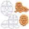 BAKERLOGY Sat von 2 Löwe Ausstechformen - Detailliertes Keksausstecher-Design zum Backen und Basteln, ideal für Fondant, Teig, Ton