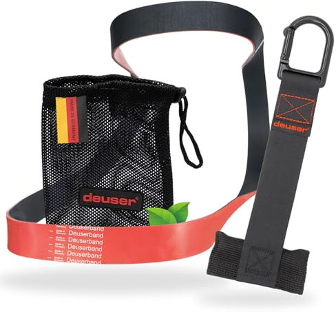 Deuserband Original Widerstandsband Gymnastikband aus Naturkautschuk, vegan, rutschfest, In Deutschland gefertigte Fitnessbänder für Krafttraining, Fitness, Yoga