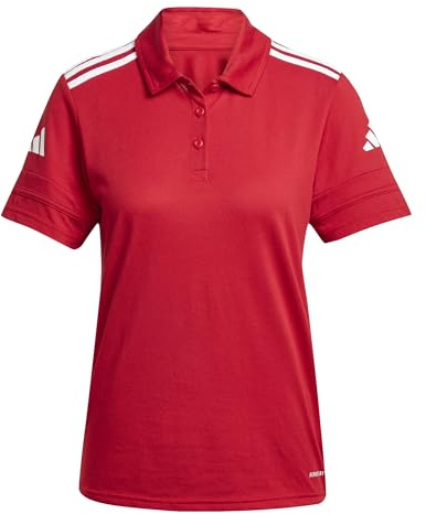 adidas Women's Squadra25 Cotton Polo Shirt, Team Power red/White, M