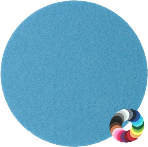 Filz Untersetzer & Platzset - Stärke: ca. 3mm - 100% Polyester - Made-in-Germany - Farbe/Größe:Hell-Blau - HF006 35 cm