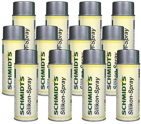 12 x siwitec by SCHMIDT's Silikonspray 400 ml, VOC = 92%, Gleitspray für vielseitige Anwendungen, Pflegemittel zur Erhaltung und Pflege von Gummidichtungen und Kunststoffteilen, Silikon Schmiermittel