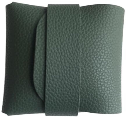 Kompakter Kondomhalter aus Leder - Kondom-Schutzhülle, Reisekondom-Organizer | diskrete Reisekondombox, Handtasche oder Tasche, Tragetasche, grün, 1 unité (Lot de 1), Siehe Beschreibung