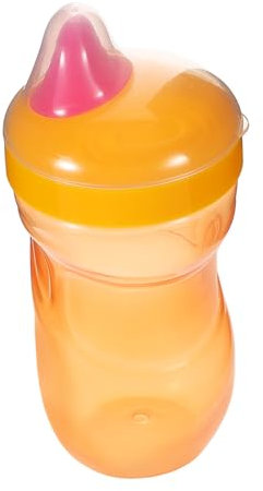 VICASKY Trinkbecher Für Kleinkinder Volumen Schnabeltasse Mit Ausguss Wiederverwendbar Und Auslaufsicher Für Junge Mädchen Geeignet in Orange