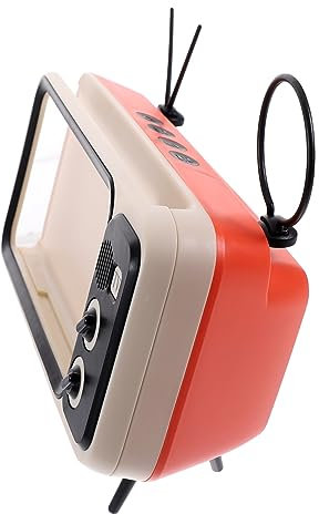 HOMSFOU Handyständer Handyhalter Smartphone-ständer Schreibtisch-telefonhalterung Retro-tv-Design Handfilm Ansehen