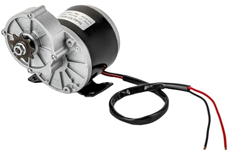 Getriebemotor 12v | 12V 250W Getriebemotor für E-Bike | MY1016Z Modell | 2750 U/min | 100kg Traglast | Leicht & kompakt | 9:1 Untersetzung | Für motorisierte Fahrräder, Mopeds, Fahrräder, Pocket Bikes