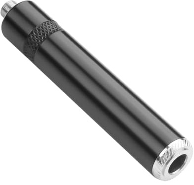 QIANRENON TRS 1/4 Hembra a Bloqueo TRS 1/8 Hembra Simétrica Audio Conector TRS 6,35 mm Jack a Locking TRS 3,5 mm Jack Stereo Auriculares Adaptador Adaptador Extender para Conversión de Puerto 1/4 1/8
