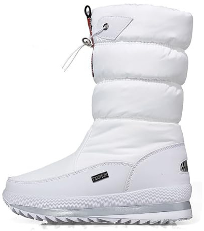 Stivali da Neve Donna Impermeabili Protettivi in Pile E Suola Spessa Tinta Unita Invernali Donna, Slip On Boots 2026