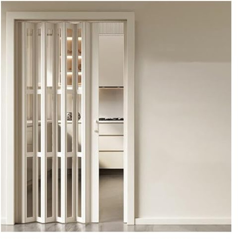 pujindu Porta A Soffietto In PVC, Porte Pieghevoli Per Armadi, Porta Interna A Più Ante Con Maniglia Per Camera Da Letto E Soggiorno(55x55in)
