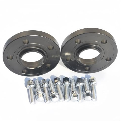 Radnaben-Distanzstück 2 Stück 5x112 66, Spurverbreiterungen für Audi A4 B8 für Mercedes für Benz A-Klasse für BMW G80(20mm black-thin)