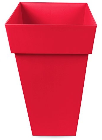 Ondis24 Blumentopf Pflanzkübel Toskana Carre rechteckig 98 Liter rot