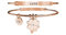 MABINA s.r.l. Kidult Bracciale Quadrifoglio | Fortuna in Acciaio Rose Gold