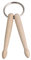 BQLZR 9 cm Mini Naturholz Keychain Drum 2 Sticks Drumsticks Percussion Key Ring Kette Schl¨¹sselanh?nger
