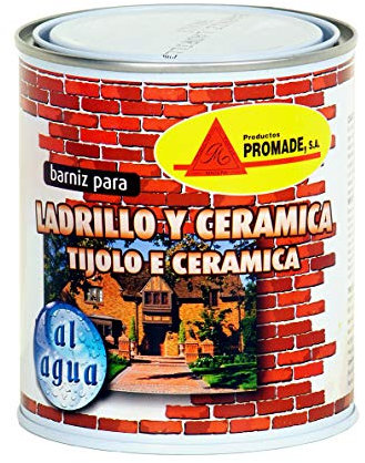Promade - Barniz para Ladrillo, Cerámica y Piedra. Al Agua Incoloro Semi Brillo -4 L