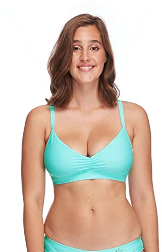 Body Glove Women's Smoothies Drew Solid D, Dd, E, F Cup Bikini Top Swimsuit, Sea Mist, F