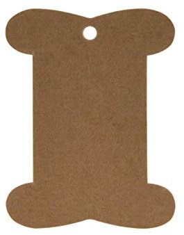 maDDma 50 stabile Wickelkarten Papierkarte 8x10,5cm, Natur braun - Blisterkarte