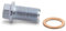 ATEC Germany 1x tappo di scarico olio, 1x anello di tenuta (rame/rame)