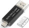 Clé USB 64 Go, Dual Port OTG USB 3.0 Mémoire Stick Aves Type C Port, U Disque Compatible pour Smartphone Android, Tablette et Ordinateur (Noir)
