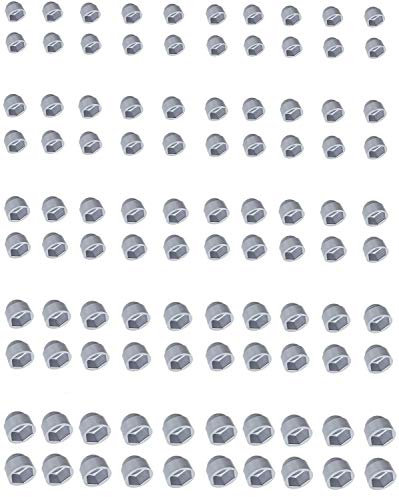 20x SCHUTZKAPPEN M5 BIS M30 Grau HUTMUTTERN SECHSKANTSCHRAUBEN ABDECKKAPPEN FÜR SCHRAUBE KAPPE AUTO MÖBEL ABDECK MUTTERN (M6 / Hex 10mm)