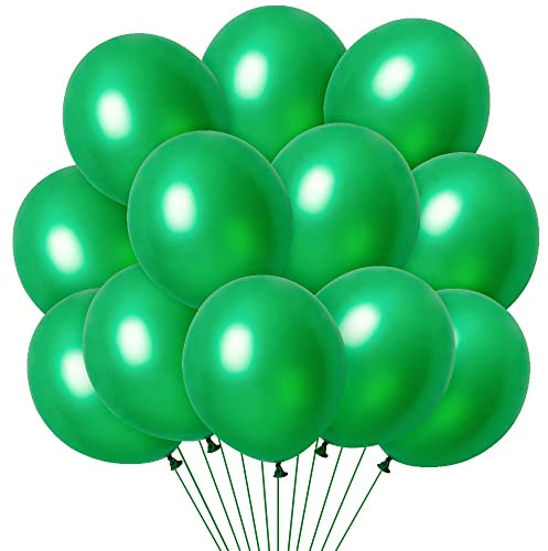 Luftballons Grün, 100 Stück 12 Zoll Grün Latex Ballons, Helium Luftballons für Hochzeit Geburtstag Valentinstag Babyparty Taufe Party Deko