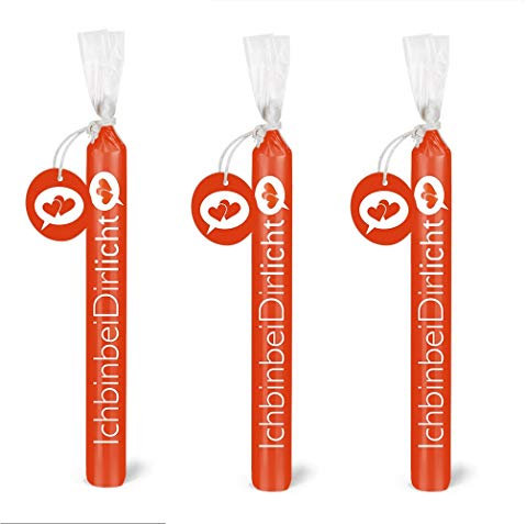 Colour-up Wünschelicht Kerze 'IchbinbeiDir' 3er Kerzenset Terra - Bulla Design