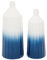 Deco 79 Handgefertigte Ombré-Vase, Keramik, 40,6 cm, 35,6 cm hoch, Blau