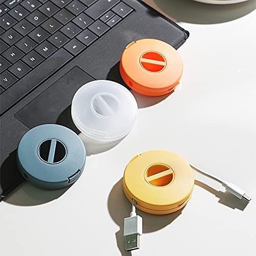 SITAKE Lot de 4 rangements de câbles, vides, Extensibles, compacts et Polyvalents, pour câble USB, câbles de Chargement, et Petits Accessoires (4 pièces Rondes)