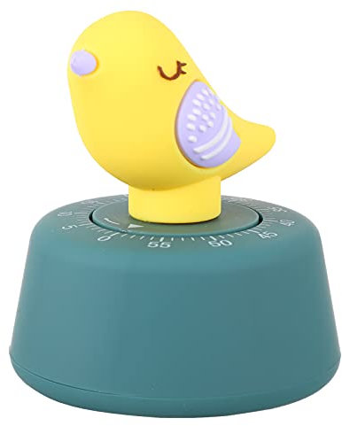 SOLUSTRE Küchentimer Mechanisch Eieruhren Lustig Vogel Figur Gelb Countdown Alarm Timer Backen Kochen Lernen Arbeiten Zeitmesser Neuheit Kochhilfe Küchenhelfer Zuhause Büro