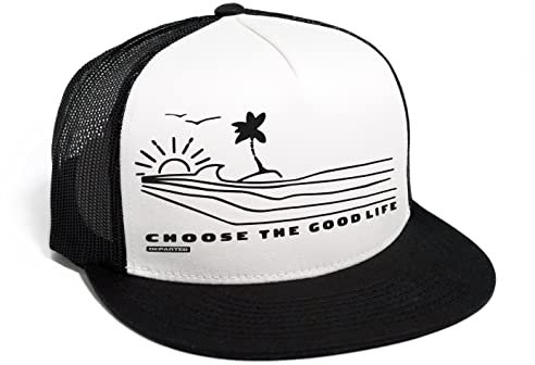 DEPARTED Herren Mesh Trucker Hat mit Print/Motiv - Snapback Cap - No. 315, Black/White