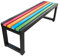 Banc de Jardin Exterieur Bois/Plastique Dessus de Tabouret Banc Exterieur et Maison sans Dossier Couleur Arc-en-Ciel Classique Confort et Minimalisme