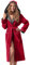 Morgenstern Sortie de Bain femme avec capuche Taille 46/48 (Large/L) 100% coton Couleur Rouge