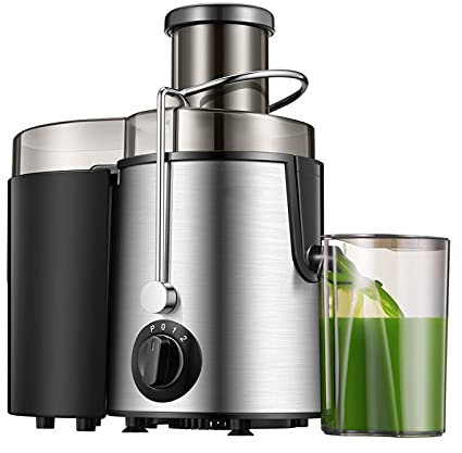 SHALOLY Slow Masticating Juicer Extractor Easy To Clean, 2 Speed Cold Press Juicer With Juice Cup For Vegetable And Fruit Carrots, Oranges And Celery, Etc (Silver)