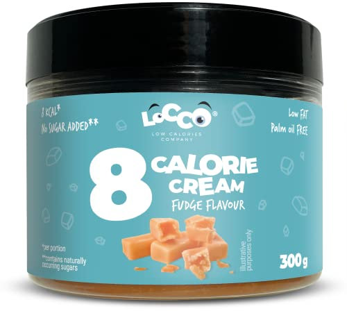 LoCCo 8 kcal Crema Hipocalórica de Caramelo – Sin Azúcar Añadido ni Aceite de Palma, Sabor Delicado, Ideal para Untar, Frutas y Aperitivos – 300 g
