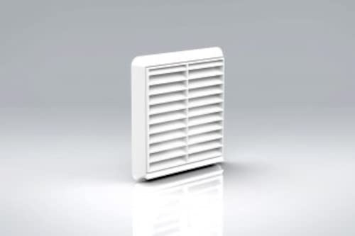100mm White Louvered Grill Vent *4 Spigot*