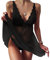 BKEPDY Femmes Sexy Chemise de Nuit Col V Lingerie Sexy en Dentelle Babydoll avec String Nuisette Transparent Robe de Nuit Femme Ensembles de Lingerie sous-vêtements (Noir M)