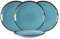 HENXFEN LEAD Assiette plate Porcelaine, Assiette à pâtes Set d'assiettes à déjeuner, 26cm Grandes assiettes à manger, Sky Blue