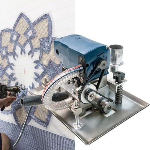 Roboraty Tragbare Flache Schermaschine für Teppichteppiche – Effizienter Teppichschneider mit 3 rotierenden Klingen, ideal zum Schneiden von Flor/Schlingenflor-Teppich, Tuften, Weben, Stricken