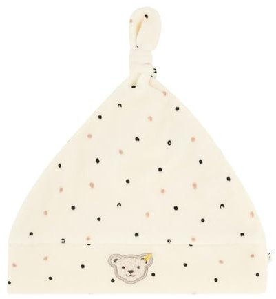 Steiff Mütze EU Größe 47 Eggnog, Baby Mädchen Mütze, Ohrenschützer für Babys, warme Wintermütze, Ohrenwärmer für kalte Jahreszeit, weich und bequem, waschmaschinenfest