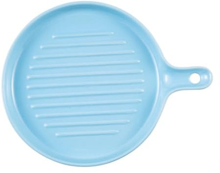 Alipis Utensilios Para Hornear Plato Con Mango De Cerámica Molde Para Pastel Circular Comida Placa Para Hornear De Cerámica Moldes Para Pasteles Redondos Plato De Almuerzo Estilo Japones
